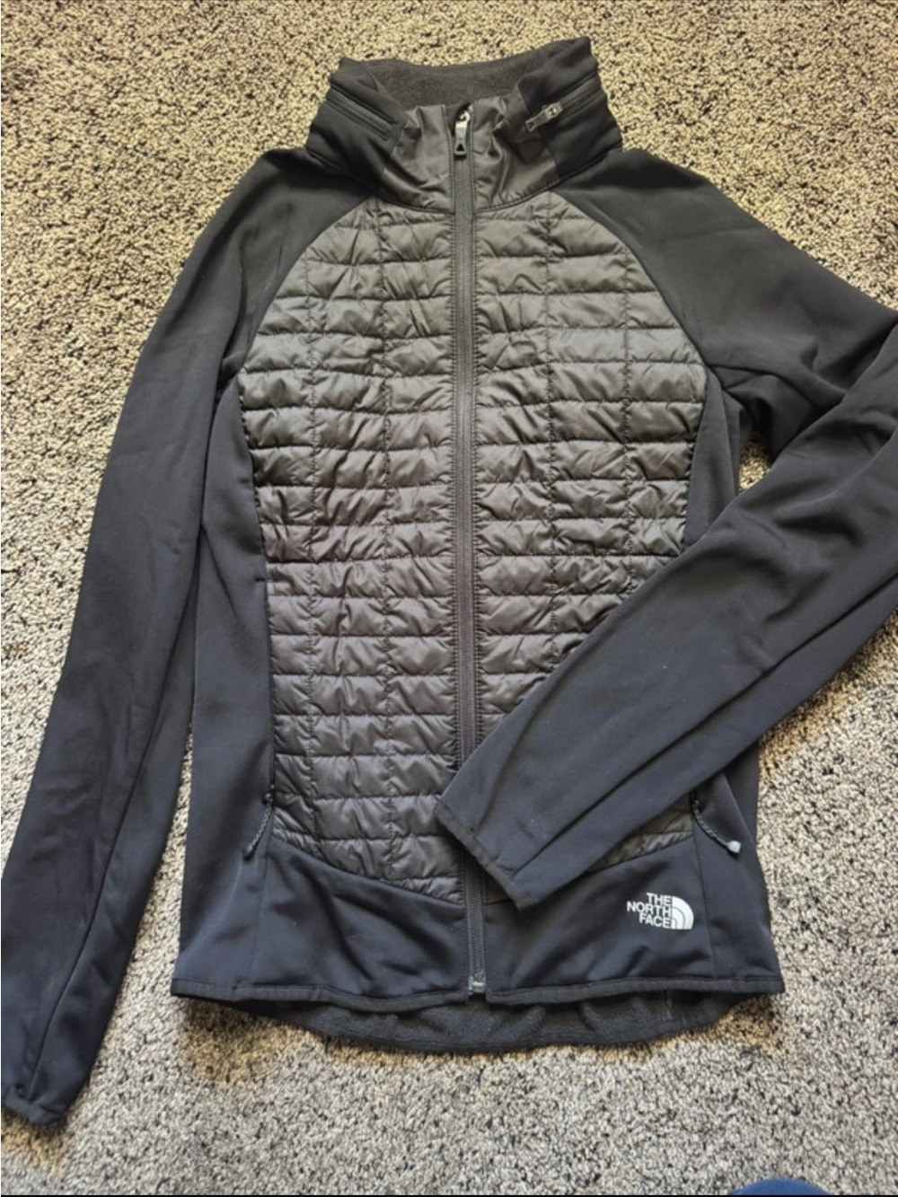 The North Face Women's Black Jacket with shine sleeves